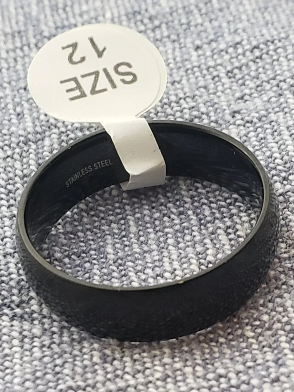 Black stainless steel ring in sizes 7, 8, 9, 10, 11, 12, 13, 15 NWT